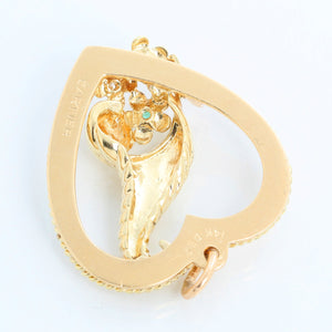 Cartier 14K Yellow Gold Horn of Plenty Heart Pendant