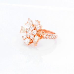 Odelia One of a Kind 18K Rose Gold Diamond Ring Size 7