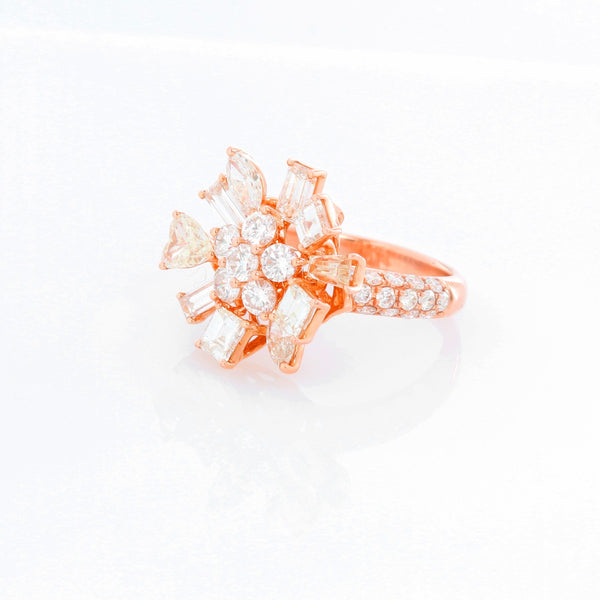 Odelia One of a Kind 18K Rose Gold Diamond Ring Size 7