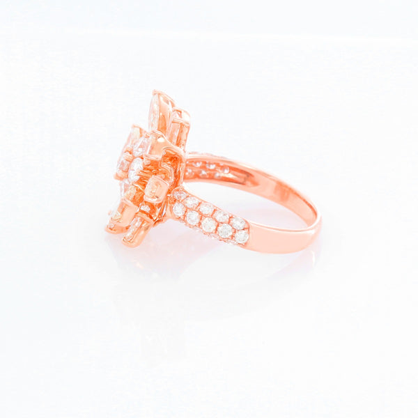 Odelia One of a Kind 18K Rose Gold Diamond Ring Size 7