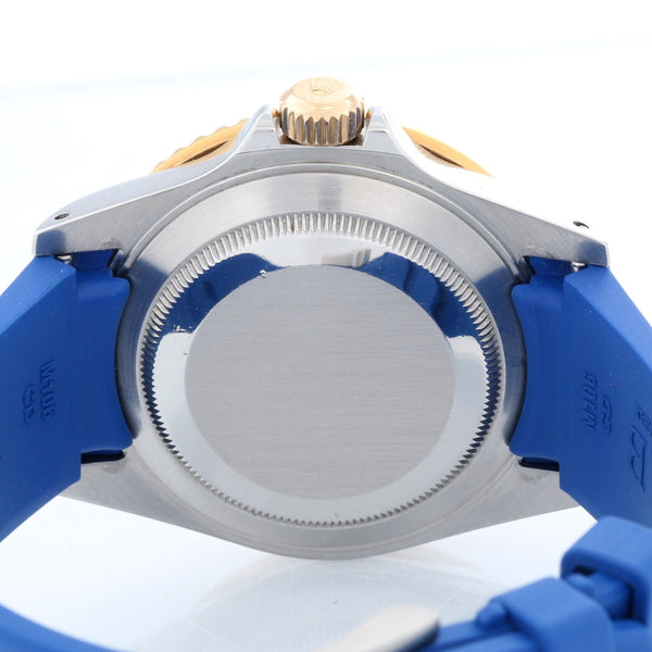 Rolex Submariner 2-Tone Steel & Gold Rubber Strap Men's Watch 16613