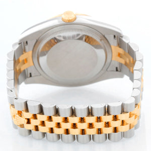 Rolex Datejust Men's 2-Tone Steel & Gold Watch  Blue Pave Diamond Dial  116243