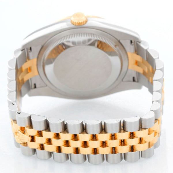 Rolex Datejust Men's 2-Tone Steel & Gold Watch  Blue Pave Diamond Dial  116243