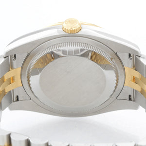 Rolex Datejust Men's 2-Tone Steel & Gold Watch Silver Diamond Dial  116243