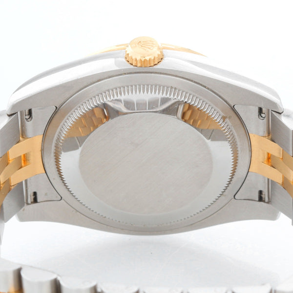 Rolex Datejust Men's 2-Tone Steel & Gold Watch  Blue Pave Diamond Dial  116243