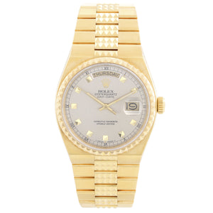 Extremely Rare Rolex Oysterquartz Pyramid 18k Gold Watch 19028