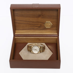 Extremely Rare Rolex Oysterquartz Pyramid 18k Gold Watch 19028