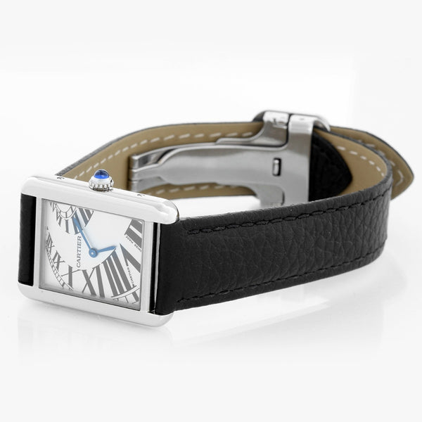 Cartier Tank Solo Piano Dial Stainless Steel Watch