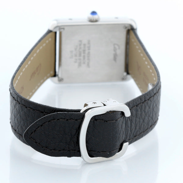 Cartier Tank Solo Piano Dial Stainless Steel Watch