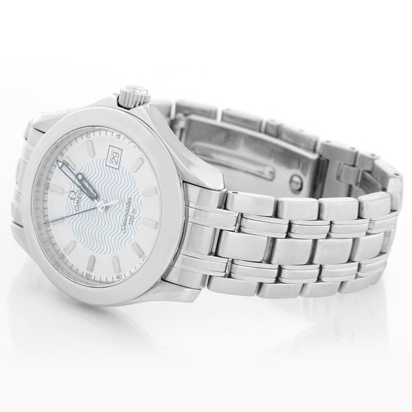 Omega Seamaster 120M 36MM Stainless Steel Silver Dial Quartz Mens Watch