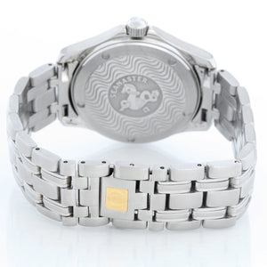 Omega Seamaster 120M 36MM Stainless Steel Silver Dial Quartz Mens Watch