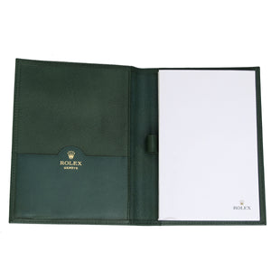Rolex Green Leather Notepad