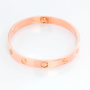 Cartier Love Bracelet 18k Rose Gold Size 17 with Screwdriver