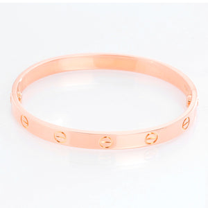 Cartier Love Bracelet 18k Rose Gold Size 17 with Screwdriver