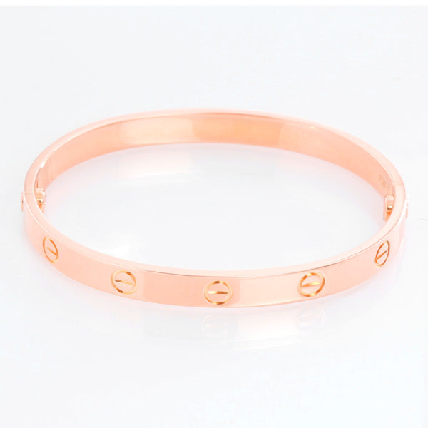 Cartier Love Bracelet 18k Rose Gold Size 17 with Screwdriver