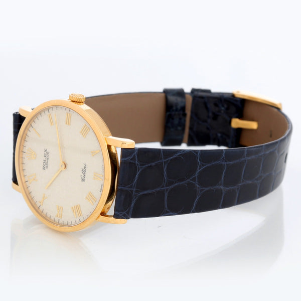 Rolex Cellini Classic 18k Yellow Gold Men's Watch 5112 White Roman Dial