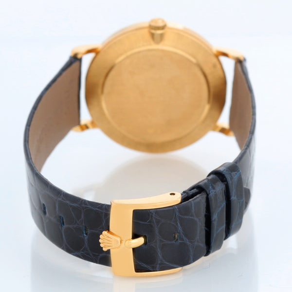 Rolex Cellini Classic 18k Yellow Gold Men's Watch 5112 White Roman Dial