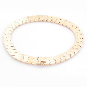 14K Yellow Gold Hollow Link Necklace