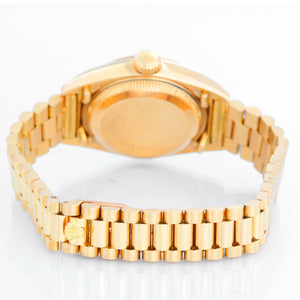 Rolex President Ladies 18k Yellow Gold White Dial Watch 69178