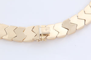 14K Yellow Gold Hollow Link Necklace