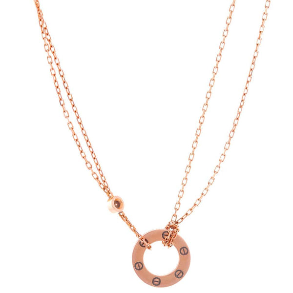 Cartier LOVE 18K Rose Gold Necklace