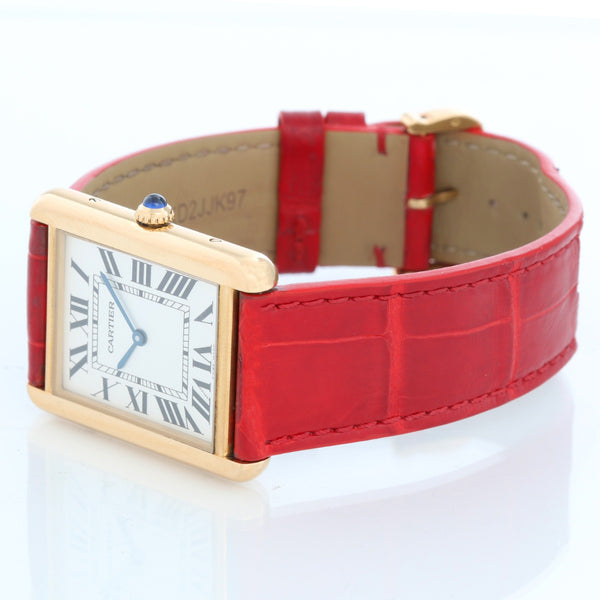 Cartier Tank Solo 18K Yellow Gold Men's Watch W1018855