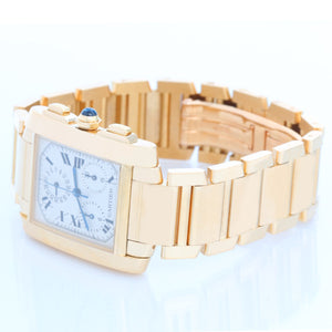Cartier Tank Francaise Chronograph Men's Gold Quartz Watch W5000556 1830