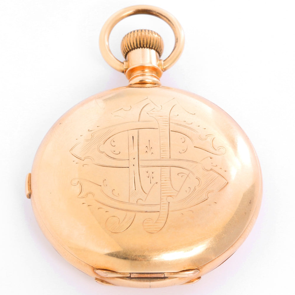 Agassiz Chronograph 14K Yellow Gold Pocket Watch