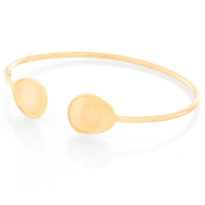 18K Yellow Gold Brushed Cuff Bracelet