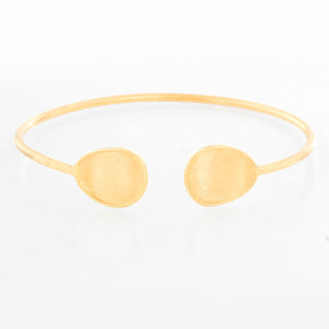 18K Yellow Gold Brushed Cuff Bracelet