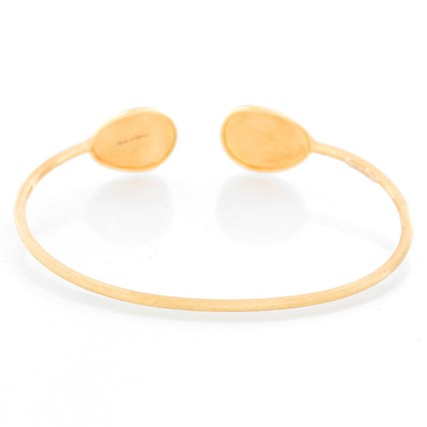 18K Yellow Gold Brushed Cuff Bracelet