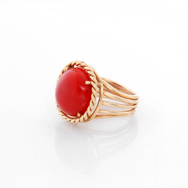 Carnelian 14K Yellow Gold Ring