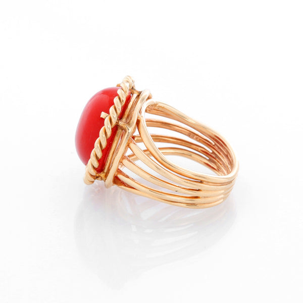 Carnelian 14K Yellow Gold Ring