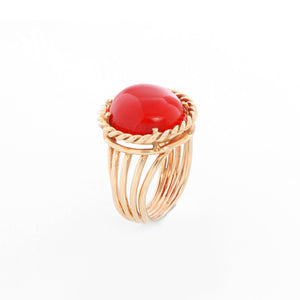 Carnelian 14K Yellow Gold Ring