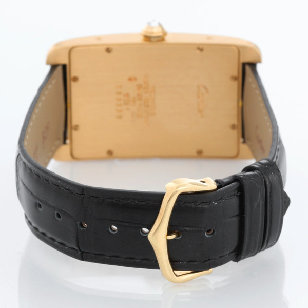 Cartier Tank Americaine Large 18k Yellow Gold & Diamond Watch Ref 1735