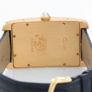 Cartier Tank Americaine Large 18k Yellow Gold & Diamond Watch Ref 1735