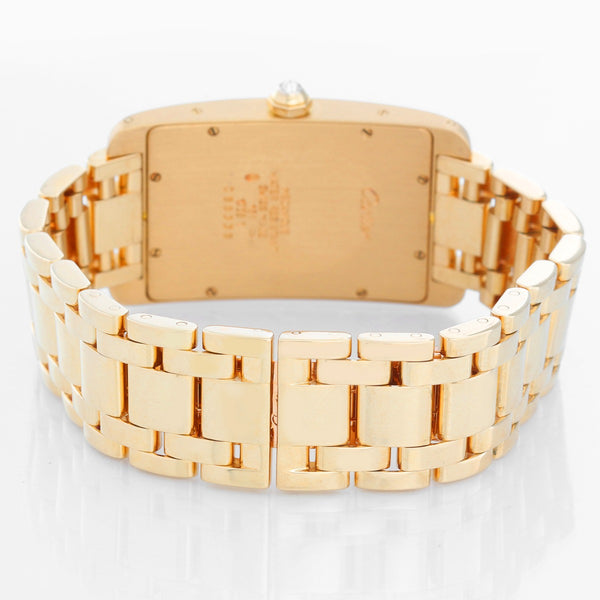Cartier Tank Americaine 18k Yellow Gold & Diamond  Large Watch Ref 1735