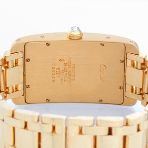 Cartier Tank Americaine 18k Yellow Gold & Diamond  Large Watch Ref 1735