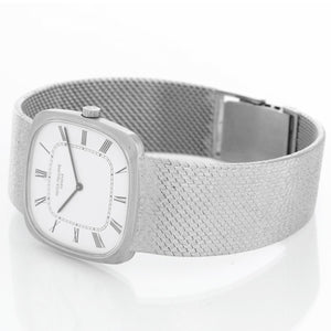 Patek Philippe 18k White Gold Golden Ellipse Men's Watch Ref. 3566