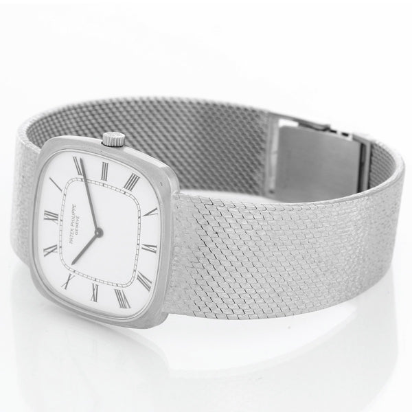 Patek Philippe 18k White Gold Golden Ellipse Men's Watch Ref. 3566