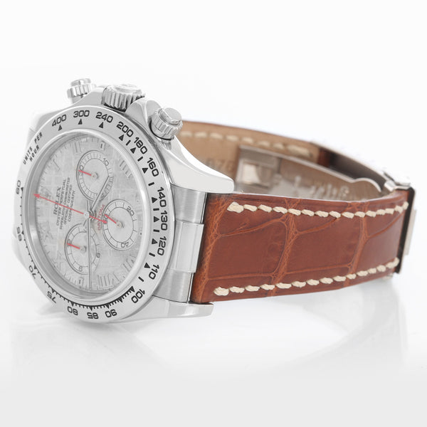 18k White Gold Rolex Daytona Men's Watch - Meteorite Dial 116519