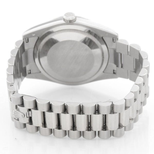 Rolex President Day-Date Men's 18k White Gold Watch 118239