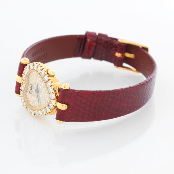 Piaget 18K Yellow Gold Heart Shaped Watch