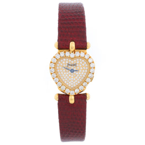 Piaget 18K Yellow Gold Heart Shaped Watch