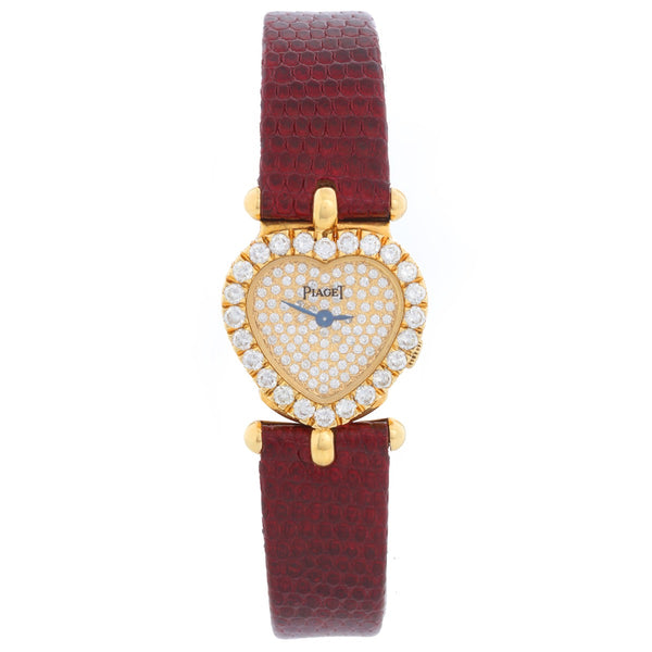 Piaget 18K Yellow Gold Heart Shaped Watch
