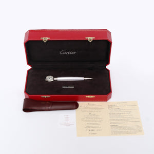 Louis Cartier “guilloche” Mother Of Pearl Ballpoint Pen