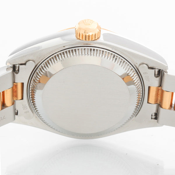 Ladies Rolex Datejust Watch with Smooth Gold Bezel 79163