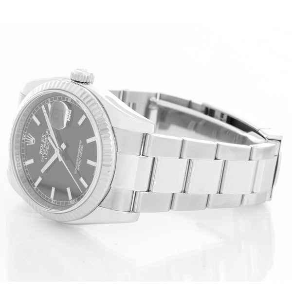 Rolex Datejust Men's Stainless Steel Watch Black Stick Dial  116234