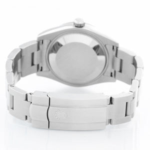 Rolex Oyster Perpetual No-Date Blue Dial Midsize Steel Watch 177200