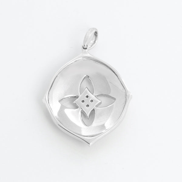 Jude Frances Mixed Metal Open Floral Pendant Necklace